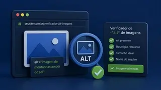 Ferramenta que lista as imagens da página e verifica o texto alternativo